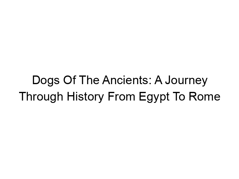 Read more about the article Dogs Of The Ancients: A Journey Through History From Egypt To Rome