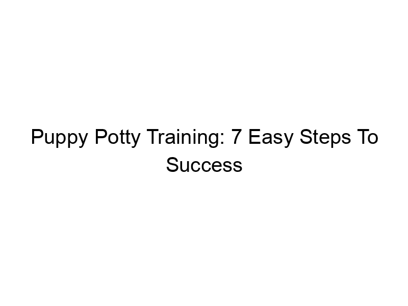 Read more about the article Puppy Potty Training: 7 Easy Steps To Success