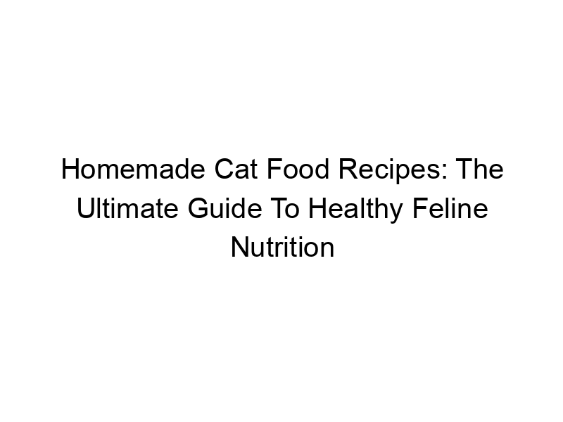 Read more about the article Homemade Cat Food Recipes: The Ultimate Guide To Healthy Feline Nutrition